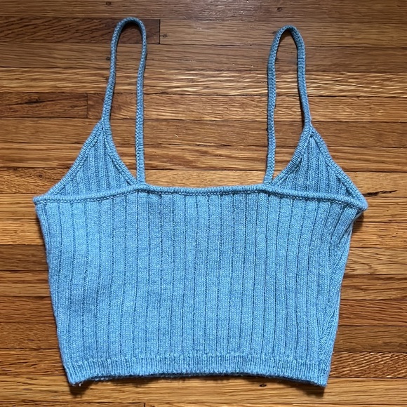Zara Knit Ribbed Crop Top - Picture 8 of 9